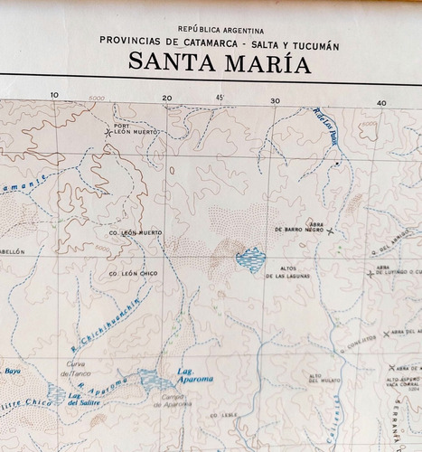 Mapa De Santa María Catamarca 1988 Carta Topográfica Igm