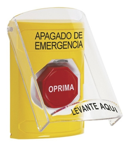 Botón De Apagado De Emergencia Con Tapa Resistente Y Llave