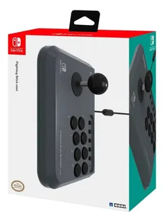 Control Nintendo Switch Alambrico Hori Fighting Stick Mini Color Negro