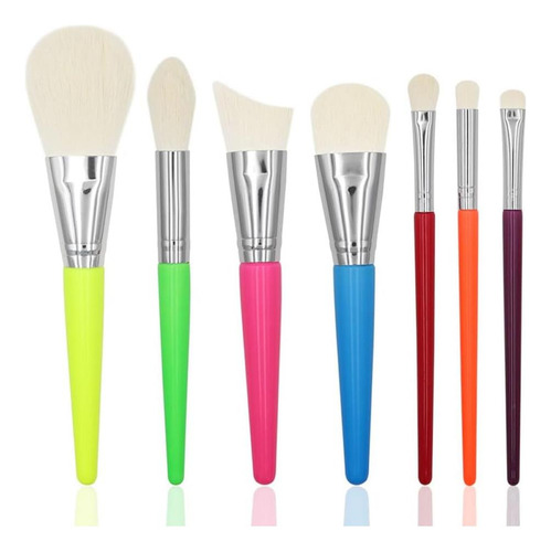 Juego De Brochas De Maquillaje Coshine Cute Rainbow Juego De