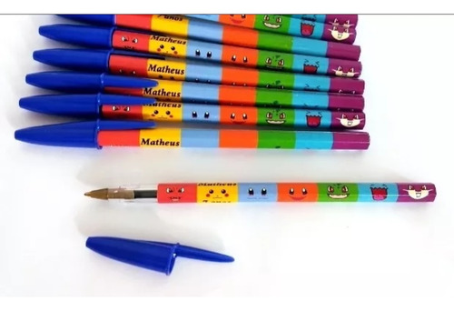 Imagen 7 de 7 de X10 Lapiceras Personalizadas Con Stikers. Ideal Sorpresitas