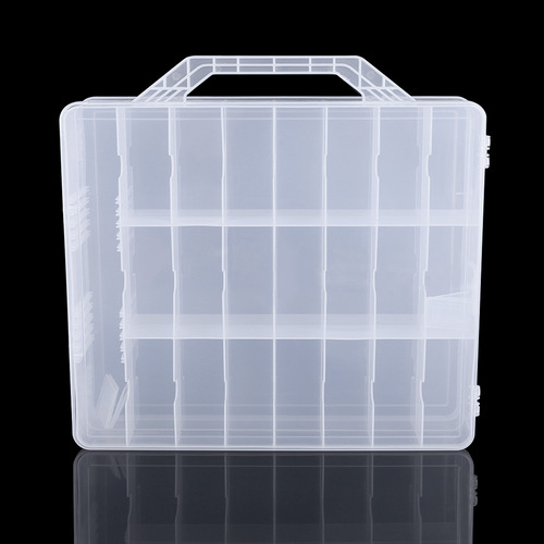 Bottles Adjustable Dividers Space Clear Storage Box Cosme