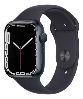 Apple Watch Series 7 (GPS, 45mm) - Caja de aluminio color azul medianoche - Correa deportiva azul medianoche