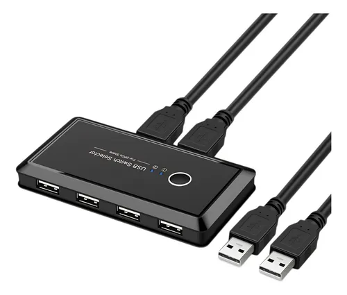 Hub Conmutador Kvm Switch Usb 2.0 Compartir 4 Dispositivos