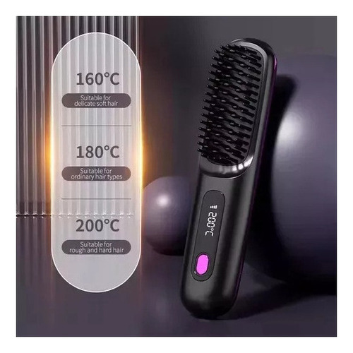 // Para Escova De Cabelo Pente Sem Fio Fast Heating Usb /56
