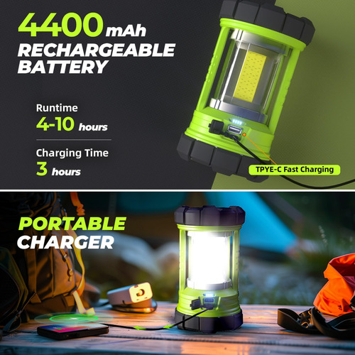 Linterna De Camping Recargable 3000 Lm 5 Modos Luz