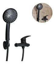 Comprar Griferia Baño Monocomando Ducha Completa Lluvero Negro