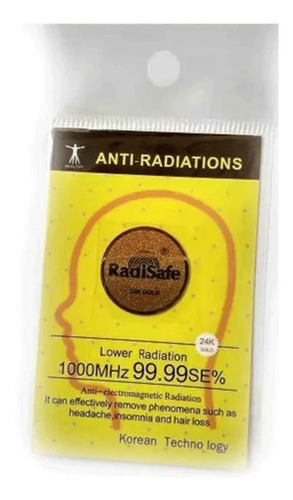 Sticker Anti Radiación Electrónica Radisafe Reduce 99.95%x10