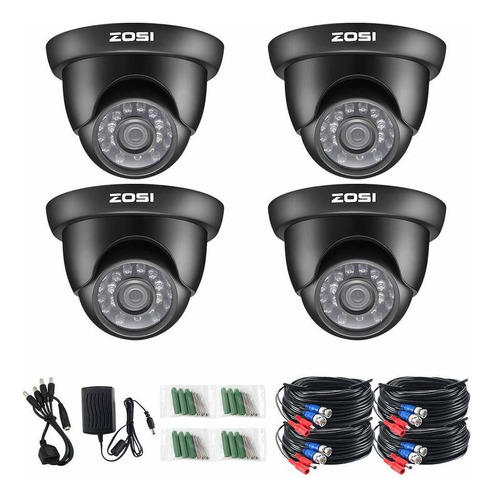 Zosi 4 Pack 2.0 Megapixel Hd 1080p 1920tvl Hd-tvi Indoor Ou