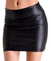 Comprar Polleras Mini Engomadas De Lycra Brillosas  Opacas Tubo
