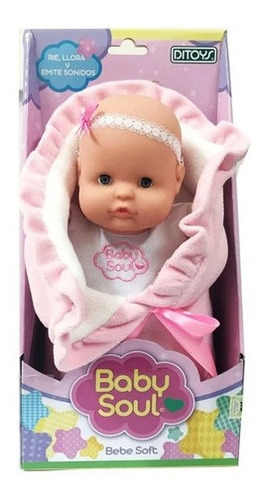 Bebote Muñeca Ditoys Baby Soul Bebe Soft Con Sonido 2290