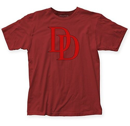 Camiseta Ajustada Daredevil En Rojo Vintage.