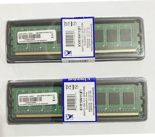 Memória Ddr3 4GB Kingston 1600mhz - Pc3--12800 KVR16N11/4