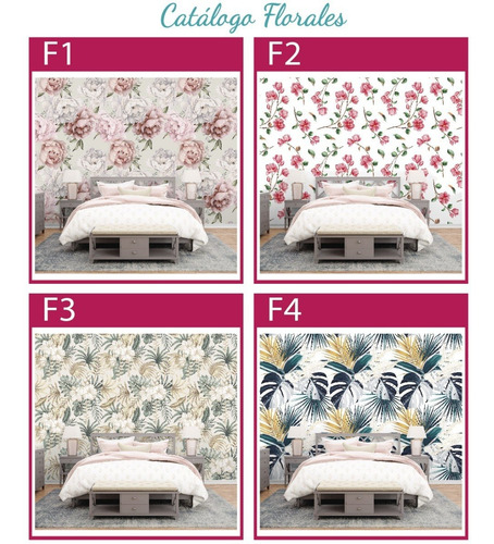 Imagen 5 de 10 de Vinilos Decorativos Mural Pared Flores, Floral