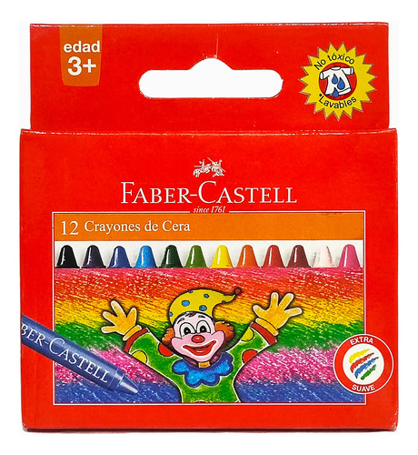 Crayones Crayon Faber De Cera Faber Castell X12 Colores 