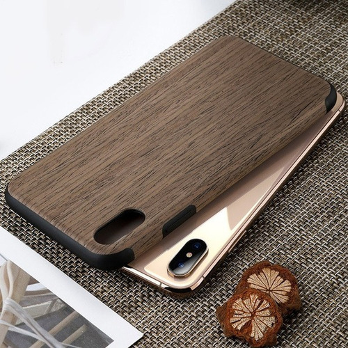 Funda Antigolpes Diseño Madera Para iPhone X Xr Xs Max