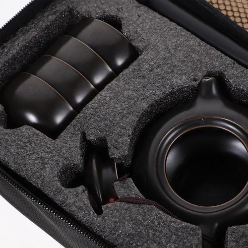 1 Juego De Tetera China Y Tazas De Té Con Bandeja Travel Cer