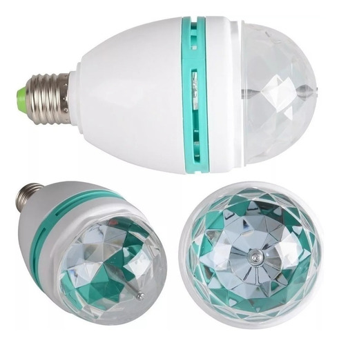 Lampara Foco Led Colores Rgb Giratoria Luces Boliche Fiestas