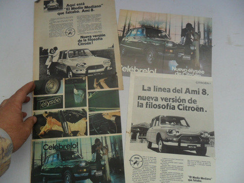 Citroen Ami 8 Lote Publicidad Revista Folleto Auto 3cv 2cv