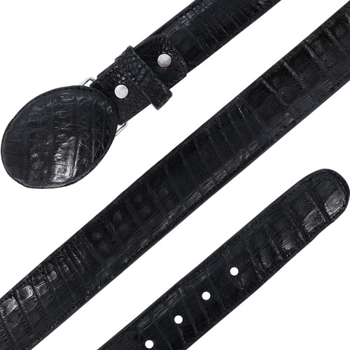 Cinto Vaquero Cocodrilo Original Negro Piel Original 34
