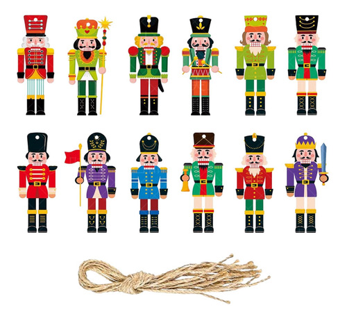 12 Piezas De Kits De Manualidades De Cascanueces De Navidad