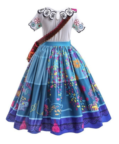 Imagem 4 de 10 de Fantasia Infantil Vestido Encanto Mirabel Família Madrigal