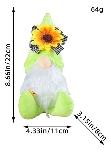 Fe 3 Muñecos De Gnomo Sin Rostro De Girasol