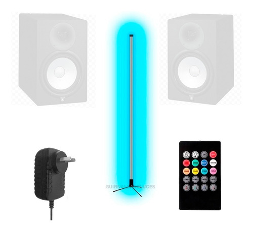 Lampara Led Aluminio Esquinero Rgb Audiorritmico Con Control