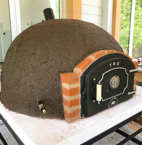 Puerta Horno De Barro + Chimenea + Lanzallamas Kit Completo
