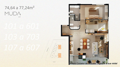 Imagem 23 de 30 de Apartamento Com 2 Dormitórios À Venda Com 61.97m² Por R$ 482.000,00 No Bairro Água Verde - Curitiba / Pr - M2av-emwf6