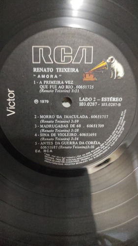 Lp Renato Teixeira 1979 Amora. Capa G+ Lp Vg+ Estandar (Usado)