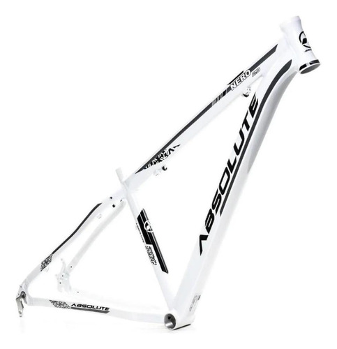 Quadro Bicicleta Alumínio Absolute Nero 3 Branco - Tam 19