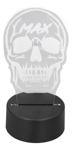 Luz Led Nocturna Usb Con Diseño De Calavera 3d, 7 Colores, Q