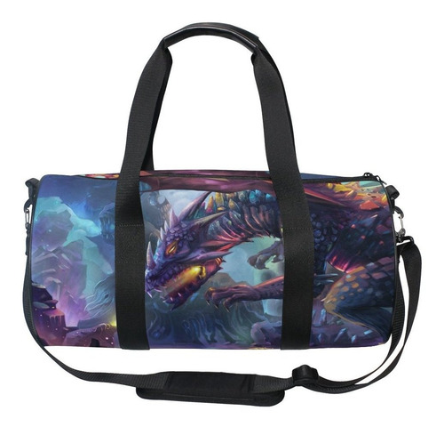 Chica 3d Dragon Duffels Bolsa Viaje Deporte Gimnasio