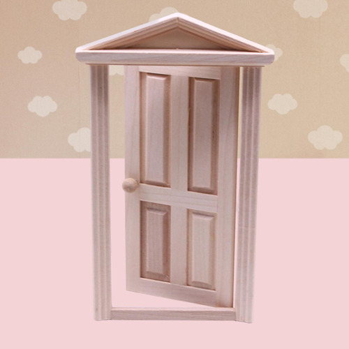 Mini Modelo De Puerta De Madera Interiormente Con Mango