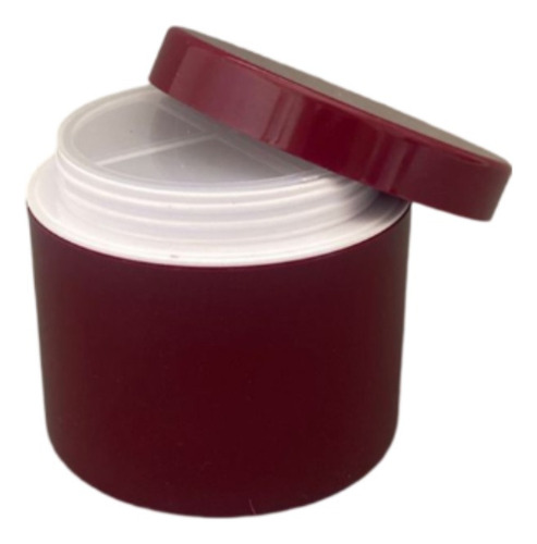 Pote Doble Fondo P/crema X 100cc Cosmetica Bordo- 10 Unidade