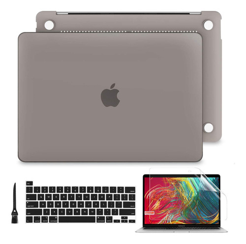 Funda Para Macbook Pro 13  Touch Bar 2020 Con Mica Gris