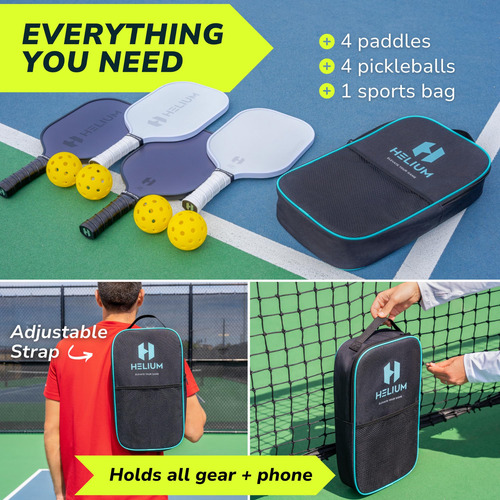 Juego De Palas De Pickleball Helium Phantom, Paquete De 4, C