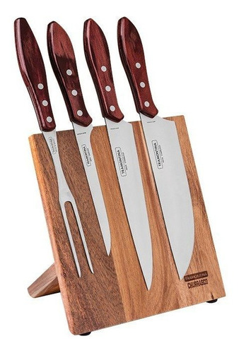 Kit Churrasco 5 Peças Tramontina 21198781 Suporte Magnético