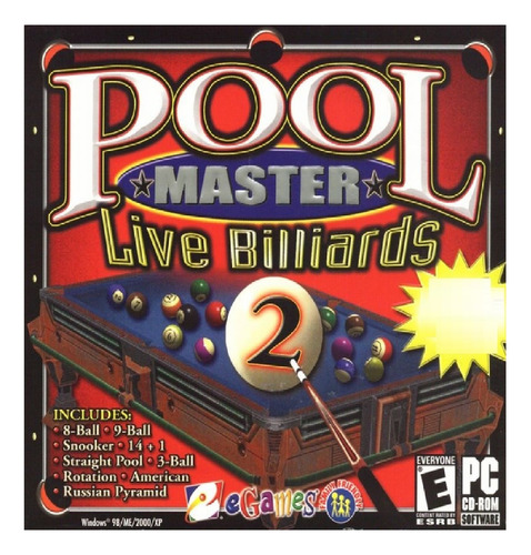 Game Pc Cd Pool 2 Master Live Billiard Original Novo Lacrado