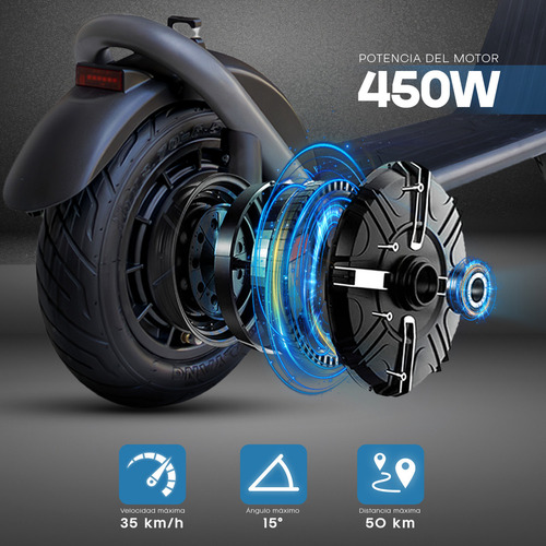 Scooter Eléctrico Batería Extraíble Moboss X11 35km/h Color Gris