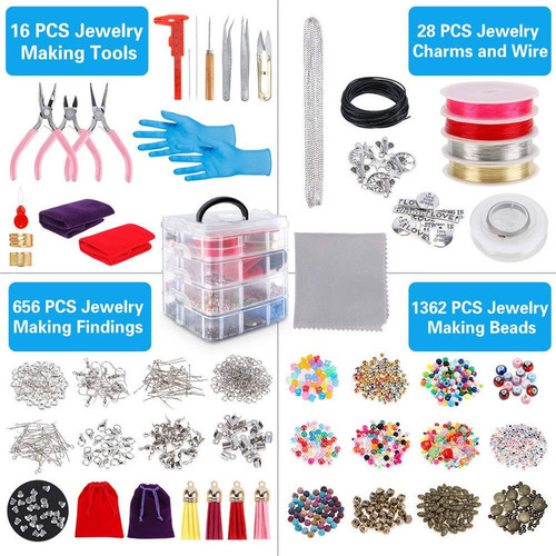 2062 Piezas De Materiales De Cuentas Hechos A Mano Diy
