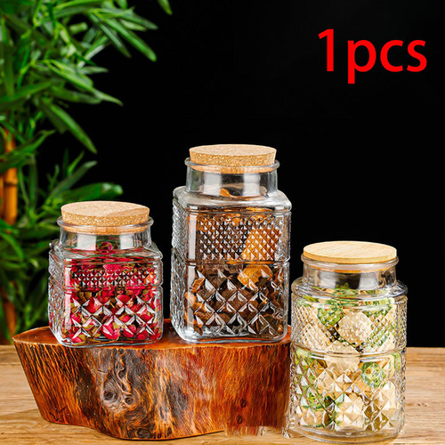 Tarro De Cristal Para Cocina, Recipiente Decorativo De
