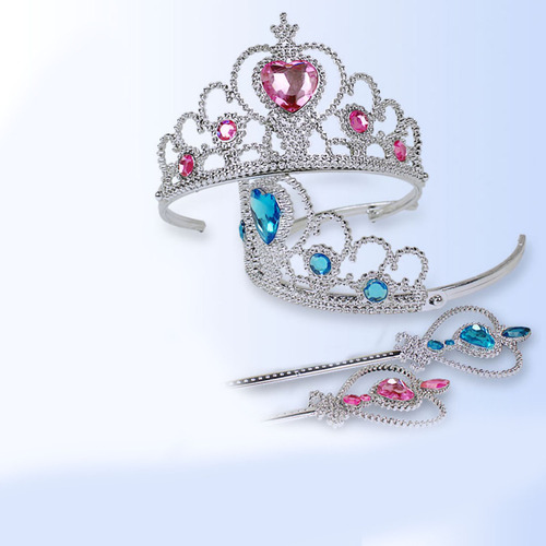 Set De Corona Y Varita De Princesa Con Purpurina Y Accesorio
