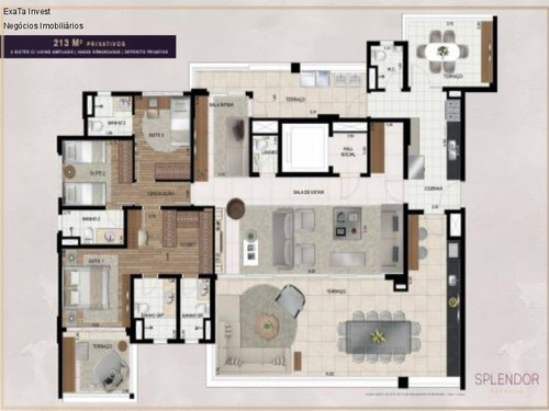 Imagem 11 de 12 de Apartamento À Venda, Novo No Contra Piso, Com 213m2 Úteis, 3 Suítes, 4 Vagas De Garagem, - Ap00507 - 68583099