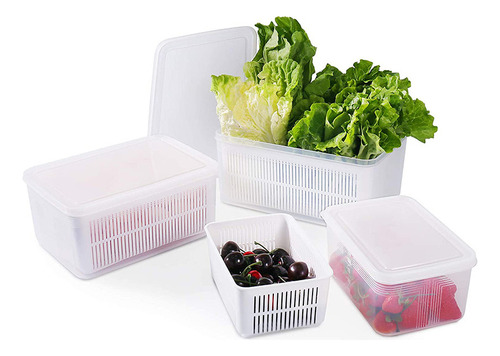 Recipiente De Almacenamiento De Alimentos Para Nevera, (paqu