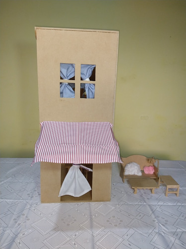 Casita Muñeca Barbie Con Escalera + Muebles