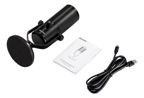 Microfono Usb Neewer Cm24 Con Luz Rgb Gaming Negro