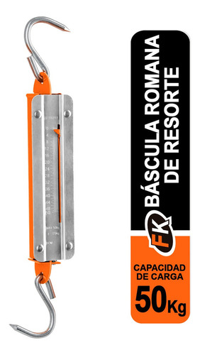 Báscula industrial analógica colgante Truper BAS-R 50kg naranja