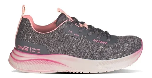 Tenis coca cola deals cinza e rosa